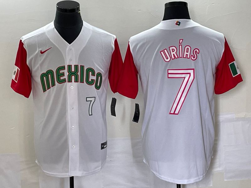 Men 2023 World Cub Mexico #7 Urias White white Nike MLB Jersey18->more jerseys->MLB Jersey